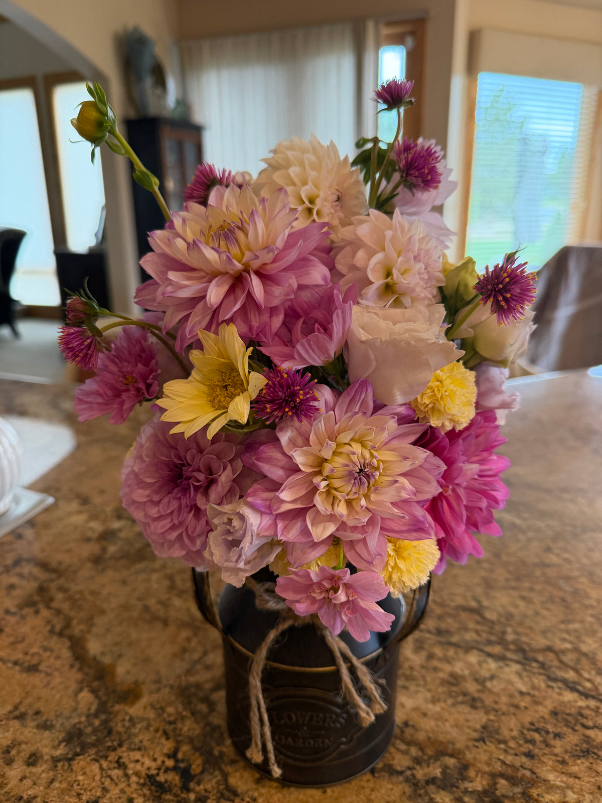 Flower Arrangement with Milk Jug